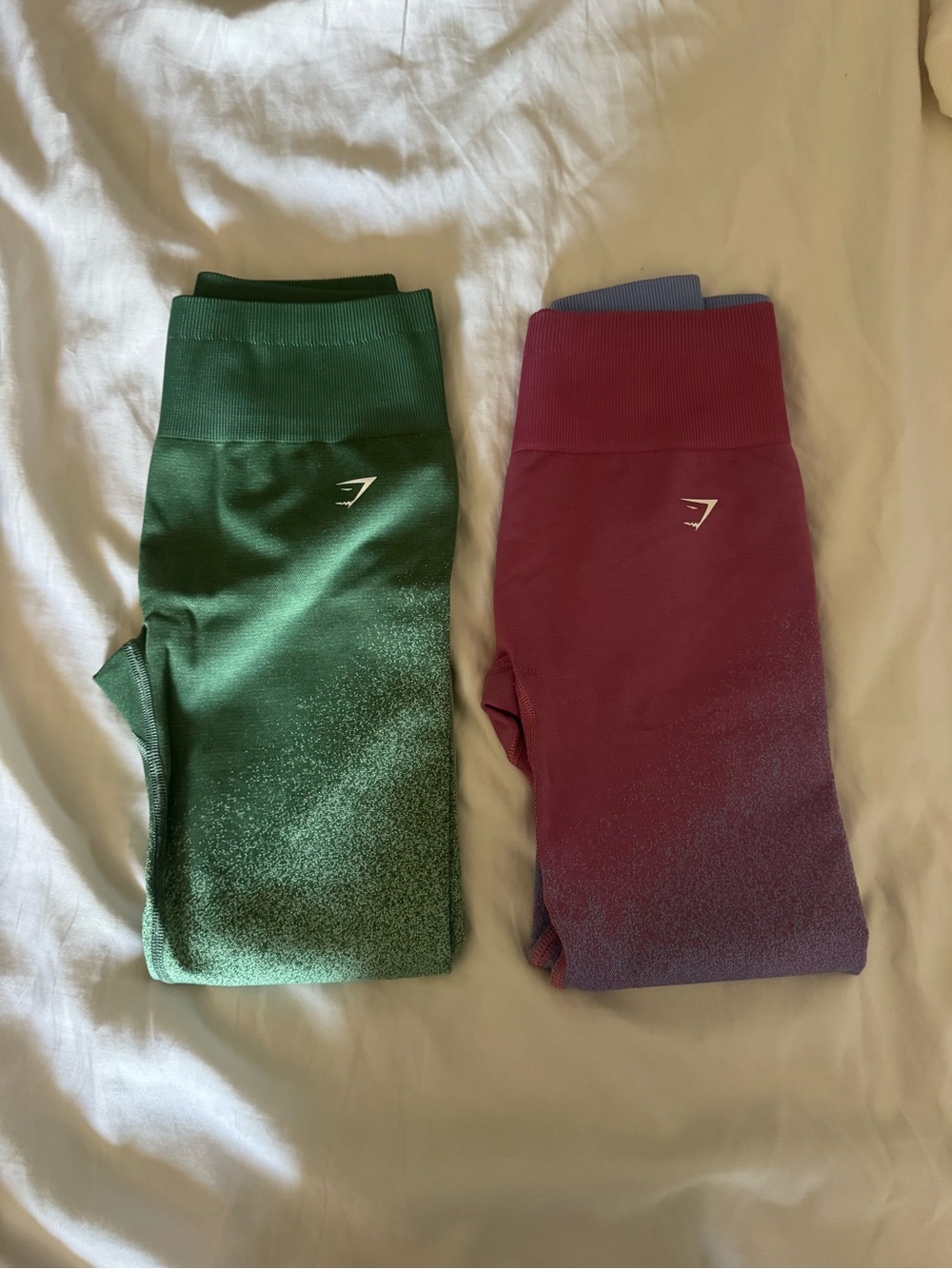 Gymshark Seamless Ombre Leggings - Green & pink